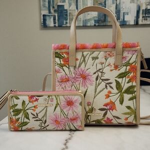 Spartina  449  - Dune Satchel And Wallet Audubon Wildflower